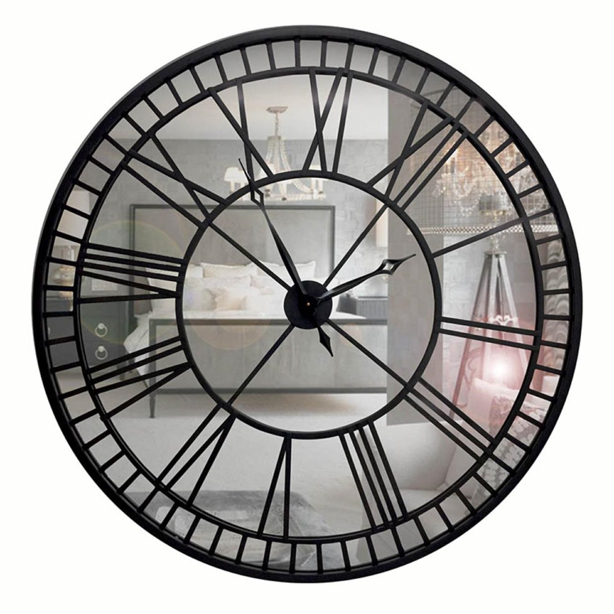 Luxury Nickel Mantle Clock Large C'estbien Collection