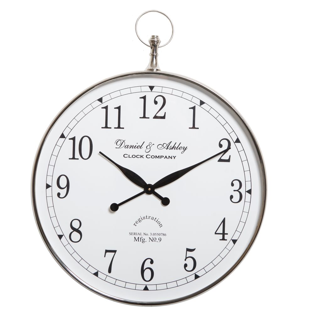 Daniel & Ashley Wall Clock White – Large – C'estbien Collection