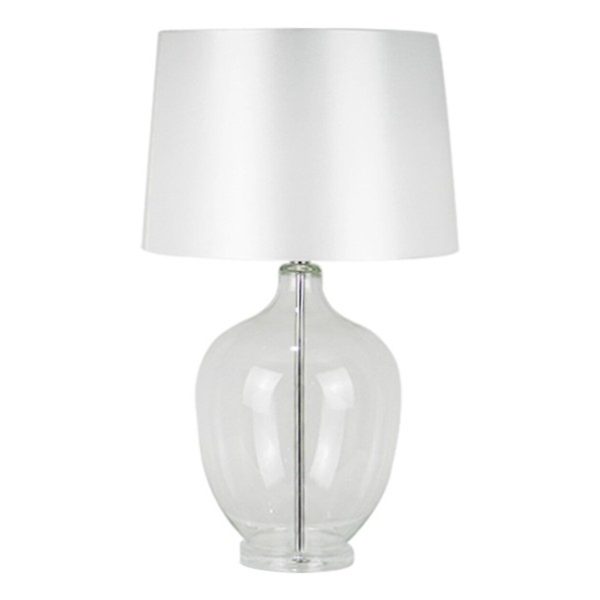 Louise Glass Lamp With White Shade