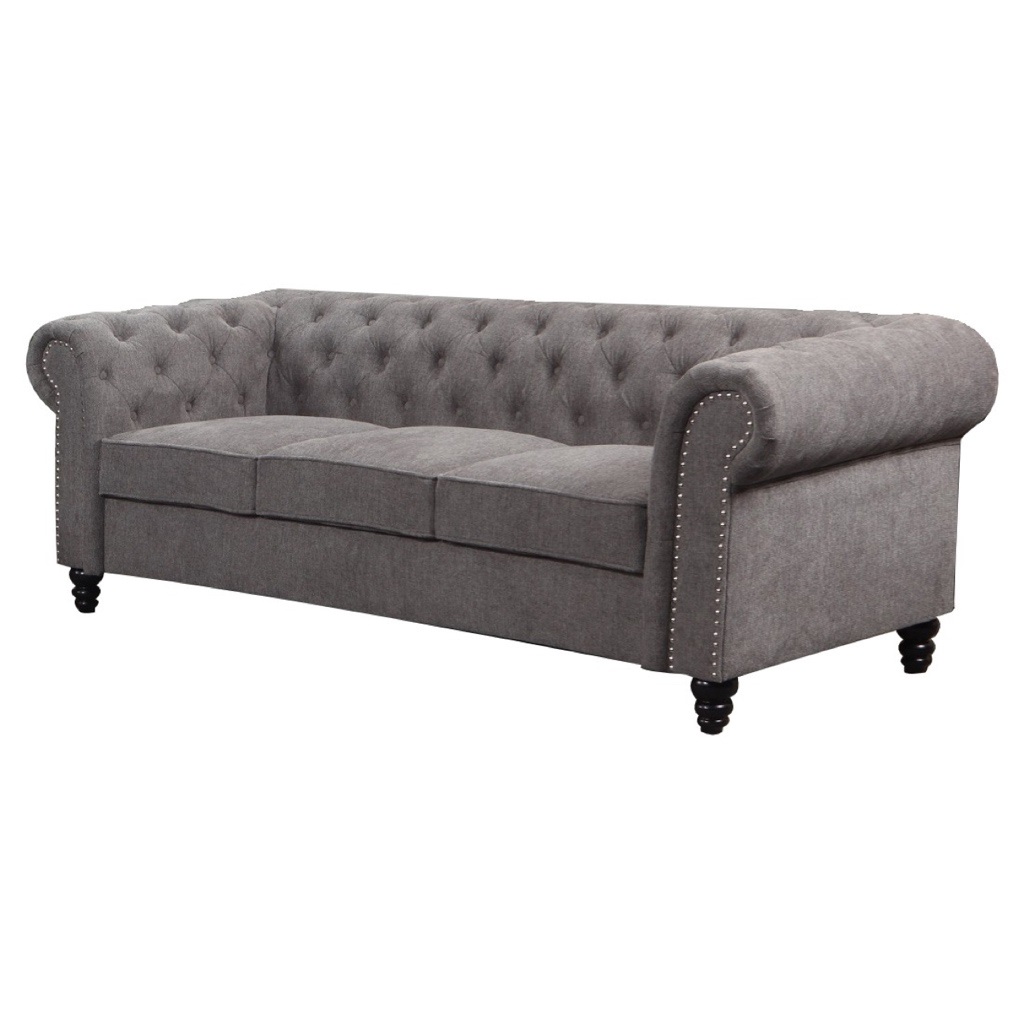Luxury Grey Chesterfield Two & Three Seater Sofas – C'estbien Collection