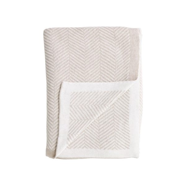 Sand Herringbone Throw